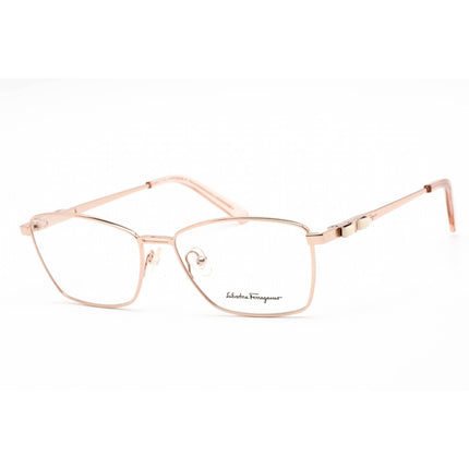 Salvatore Ferragamo Men's Eyeglasses - Shiny Rose Gold Metal Cat Eye | SF 2198 688 ,