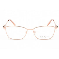 Salvatore Ferragamo Men's Eyeglasses - Shiny Rose Gold Metal Cat Eye | SF 2198 688 ,