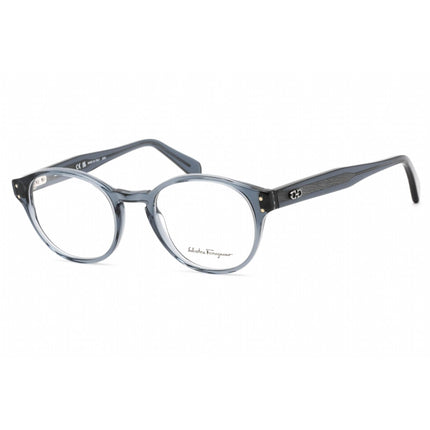 Salvatore Ferragamo Men's Eyeglasses - Transparent Blue Plastic Round | SF2940 456 ,