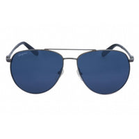 Salvatore Ferragamo Men's Sunglasses - Blue Lens Dark Gunmetal Aviator | SF157S 015 ,