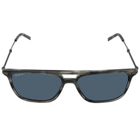 Salvatore Ferragamo Men's Sunglasses - Blue Lens Striped Grey Frame | SF966S 003 ,