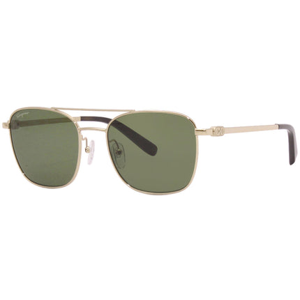 Salvatore Ferragamo Men's Sunglasses - Green Lens Gold Metal Frame | SF158S 717 ,