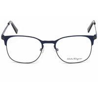 Salvatore Ferragamo Unisex Eyeglasses - Blue/Ruthenium Full Rim Metal | SF2191 463 ,