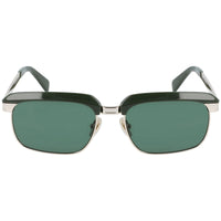 Salvatore Ferragamo Unisex Sunglasses - Green Lens Rectangular Frame | SF263S 312 ,