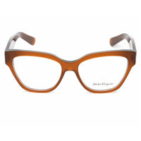 Salvatore Ferragamo Women's Eyeglasses - Brown/Grey Cat-Eye Plastic Frame | SF2875 243 ,