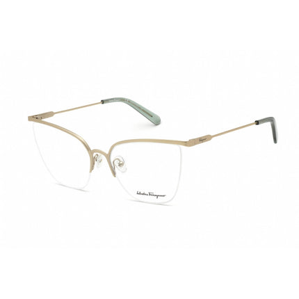 Salvatore Ferragamo Women's Eyeglasses - Cat Eye Matte Light Gold Frame | SF2197 760 ,