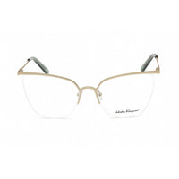 Salvatore Ferragamo Women's Eyeglasses - Cat Eye Matte Light Gold Frame | SF2197 760 ,