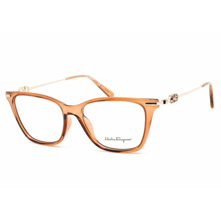 Salvatore Ferragamo Women's Eyeglasses - Crystal Brown Rectangular Frame | SF2891 210 ,