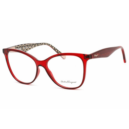 Salvatore Ferragamo Women's Eyeglasses - Crystal Burgundy Cat Eye Frame | SF2892 634 ,