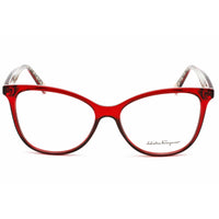 Salvatore Ferragamo Women's Eyeglasses - Crystal Burgundy Cat Eye Frame | SF2892 634 ,