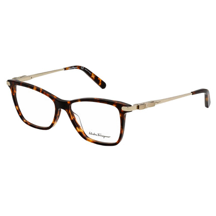 Salvatore Ferragamo Women's Eyeglasses - Dark Tortoise/Gold Acetate Frame | SF2872 272 ,
