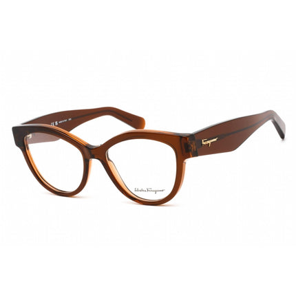 Salvatore Ferragamo Women's Eyeglasses - Deep Caramel Plastic Cat Eye | SF2934 206 ,