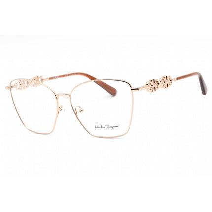 Salvatore Ferragamo Women's Eyeglasses - Full Rim Rose Gold Metal Frame | SF2217 688 ,