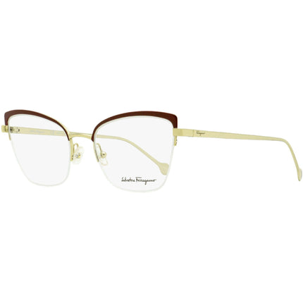 Salvatore Ferragamo Women's Eyeglasses - Gold/Burgundy | SALVATORE FERRAGAMO2182 744 ,