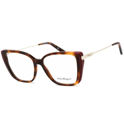 Salvatore Ferragamo Women's Eyeglasses - Havana/Cherry Butterfly Frame | SF2850 209 ,