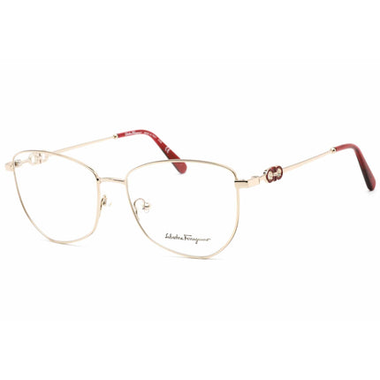 Salvatore Ferragamo Women's Eyeglasses - Light Gold Irregular Metal Frame | SF2214 712 ,