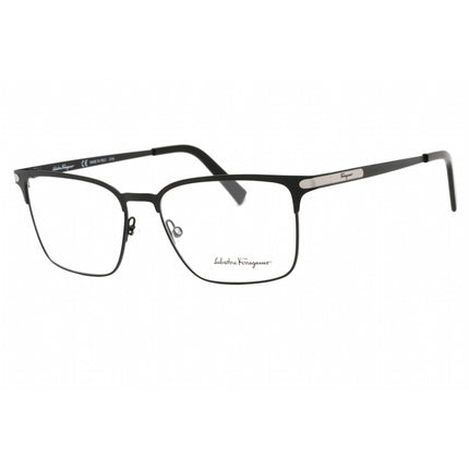 Salvatore Ferragamo Women's Eyeglasses - Matte Black Metal Rectangular | SF2207 021 ,