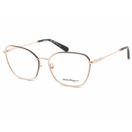 Salvatore Ferragamo Women's Eyeglasses - Rose Gold/Black Metal Frame | SF2203 786 ,