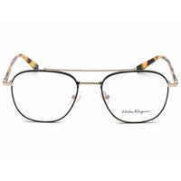 Salvatore Ferragamo Women's Eyeglasses - Shiny Gold/Black Metal Frame | SF2183 733 ,