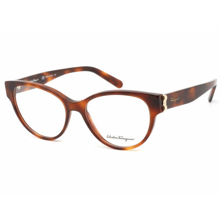 Salvatore Ferragamo Women's Eyeglasses - Tortoise Round Plastic Frame | SF2863 214 ,