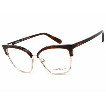 Salvatore Ferragamo Women's Eyeglasses - Tortoise/Gold Cat Eye Full Rim | SF2210 271 ,