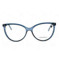 Salvatore Ferragamo Women's Eyeglasses - Transparent Blue Cat Eye Frame | SF2933 456 ,