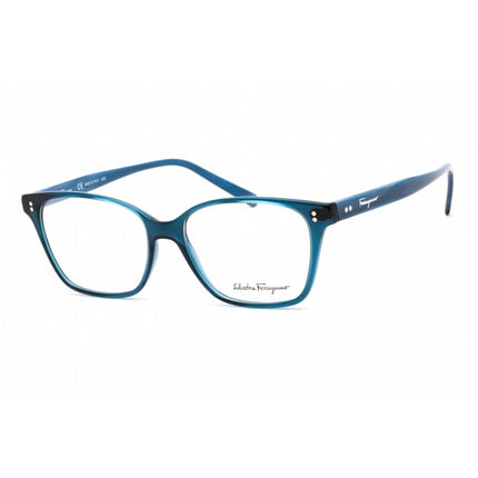 Salvatore Ferragamo Women's Eyeglasses - Transparent Blue Plastic Frame | SF2928 432 ,