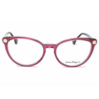 Salvatore Ferragamo Women's Eyeglasses - Wine Cat Eye Plastic Full Rim | SF2837 606 ,