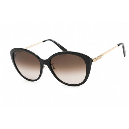 Salvatore Ferragamo Women's Sunglasses - Black Injected Propionate Oval | SF973SA 001 ,