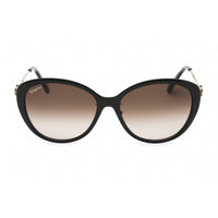 Salvatore Ferragamo Women's Sunglasses - Black Injected Propionate Oval | SF973SA 001 ,