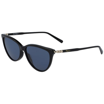 Salvatore Ferragamo Women's Sunglasses - Blue Lens Cat Eye Shape Frame | SF2870S 001 ,