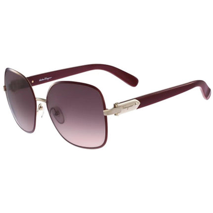 Salvatore Ferragamo Women's Sunglasses - Bordeaux Gradient Lens Metal | SF150S 728 ,