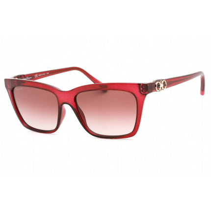 Salvatore Ferragamo Women's Sunglasses - Crystal Wine Rectangular Frame | SF1027S 655 ,