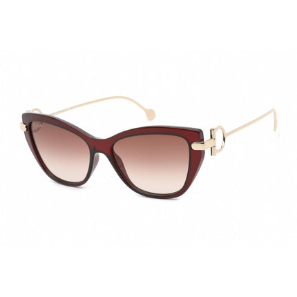 Salvatore Ferragamo Women's Sunglasses - Full Rim Wine Plastic Cat Eye | SF928S 606 ,