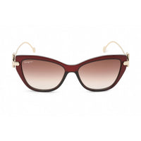 Salvatore Ferragamo Women's Sunglasses - Full Rim Wine Plastic Cat Eye | SF928S 606 ,