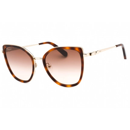 Salvatore Ferragamo Women's Sunglasses - Gold Tortoise Cat Eye Frame | SF293S 723 ,