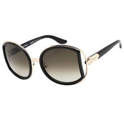 Salvatore Ferragamo Women's Sunglasses - Grey Gradient Lens Round Frame | SF719S 001 ,