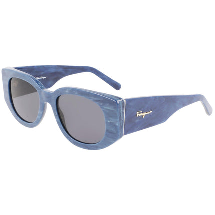 Salvatore Ferragamo Women's Sunglasses - Grey Lens Blue Marble Frame | SF1053S 429 ,