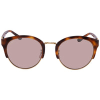 Salvatore Ferragamo Women's Sunglasses - Havana and Gold Round Frame | SF902SK 214 ,