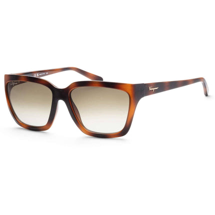 Salvatore Ferragamo Women's Sunglasses - Tortoise Square Plastic Frame | SF1018S 214 ,
