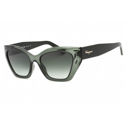 Salvatore Ferragamo Women's Sunglasses - Transparent Forest Green Frame | SF1043S 316 ,