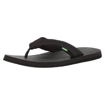 Sanuk Men's Flip Flops - Beer Cozy 2 Sandals Black | SMS10868-BLK ,