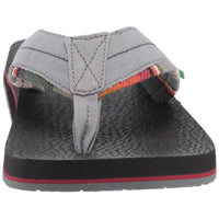 Sanuk Men's Flip Flops - Beer Cozy 2 TX Sandals Grey/Blanket | 1102480-GBNK ,