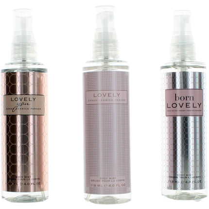 Sarah Jessica Parker Women's 3 Piece Body Spray Set - Lovely Collection ,