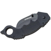 Schrade Folding Knife - Black G10 Handle Hawkbill Blade Folding Karambit | SCH110 ,