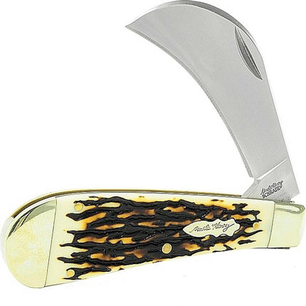 Schrade Folding Knife - Uncle Henry Hawkbill Pruner Stainless Steel Blade | SC16UH ,