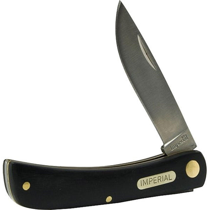 Schrade Knife - Imperial Black POM Handle 400 Series Steel Blade Sodbuster | SCIMP22 ,
