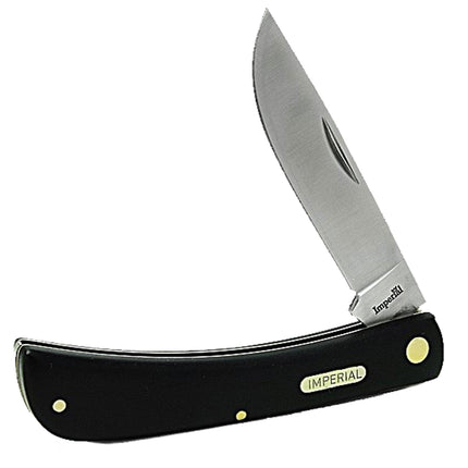 Schrade Knife - Imperial Black POM Handle Stainless Blade Large Sodbuster | SCIMP22L ,