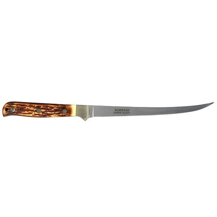 Schrade Knife - Uncle Henry Delrin Stag Handle Steelhead Fillet, 12 inch | SC167UH ,