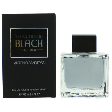 Seduction in Black by Antonio Banderas, 3.4 oz Eau de Toilette Spray for Men ,